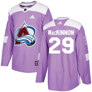 NHL Colorado Avalanche Trikot #29 Nathan MacKinnon Authentic Violett Fights Cancer Practice